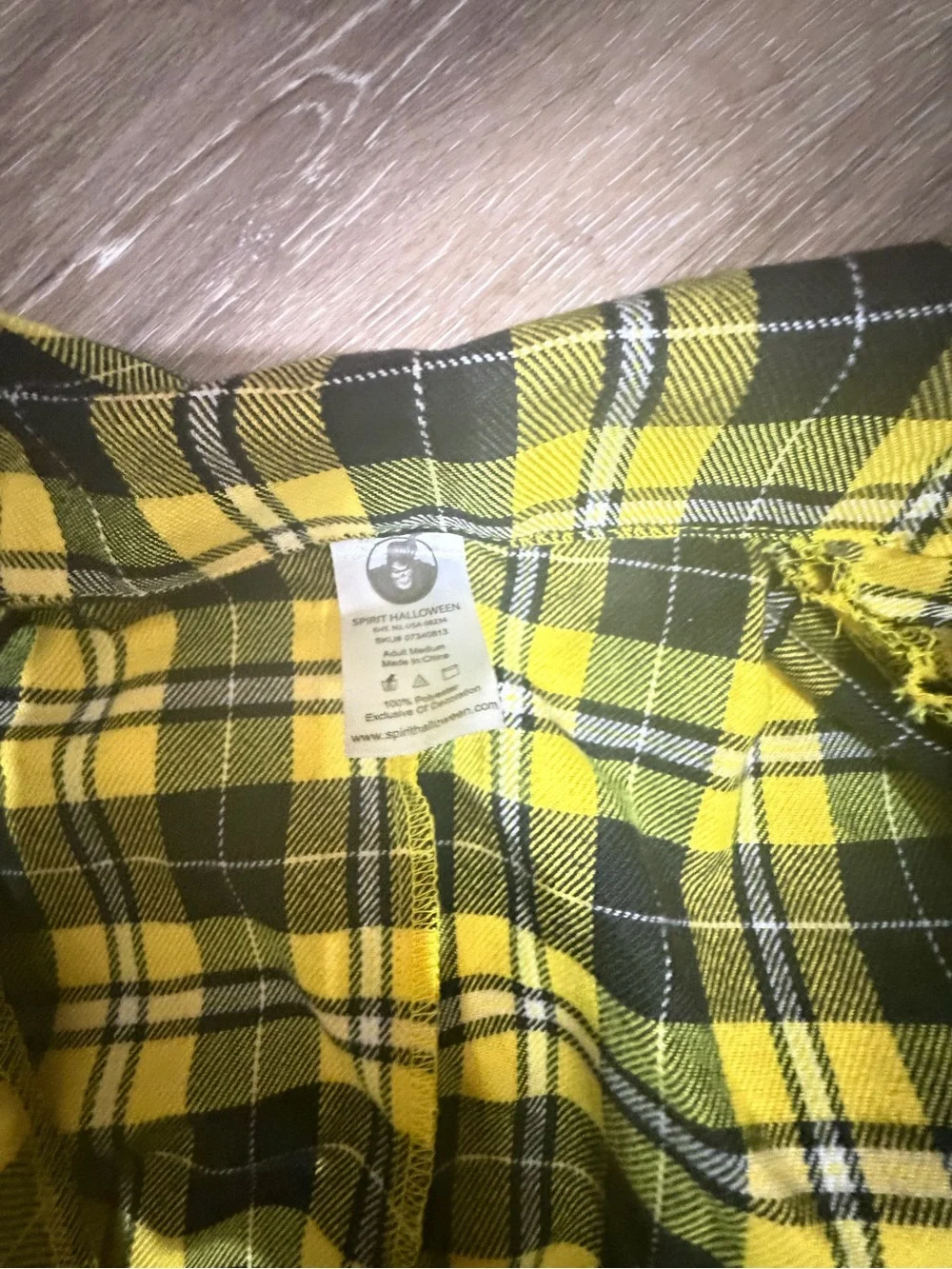 Yellow Black Plaid Two-Piece Skirt Set spirit Cher clueless costume - Picture 2 of 6